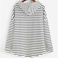 Striped Hoodie with Drawstring Hood for Women