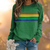 Pullover with Stripe Pattern for Women