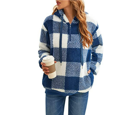 Hoodie and Checkered Pattern for Women