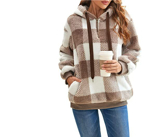 Hoodie and Checkered Pattern for Women