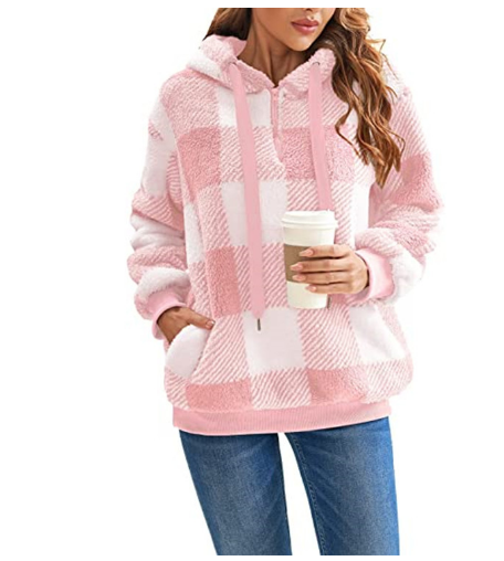 Hoodie and Checkered Pattern for Women