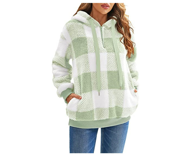 Hoodie and Checkered Pattern for Women